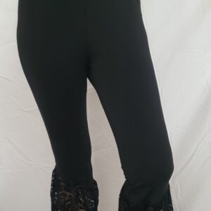 Black Lace Flare bottom Jazz Pants