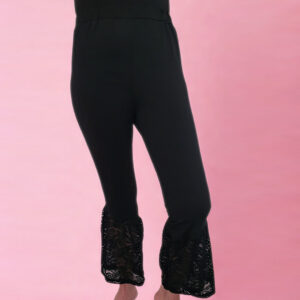 Black Lace Flare bottom Jazz Pants