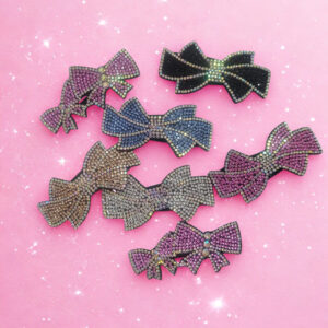 Bow Diamante Bling Clips