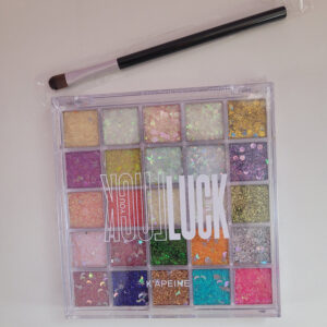 25 colors Glitter pallet and brush