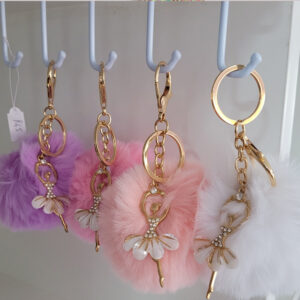 Ballerina pom pom Keychain