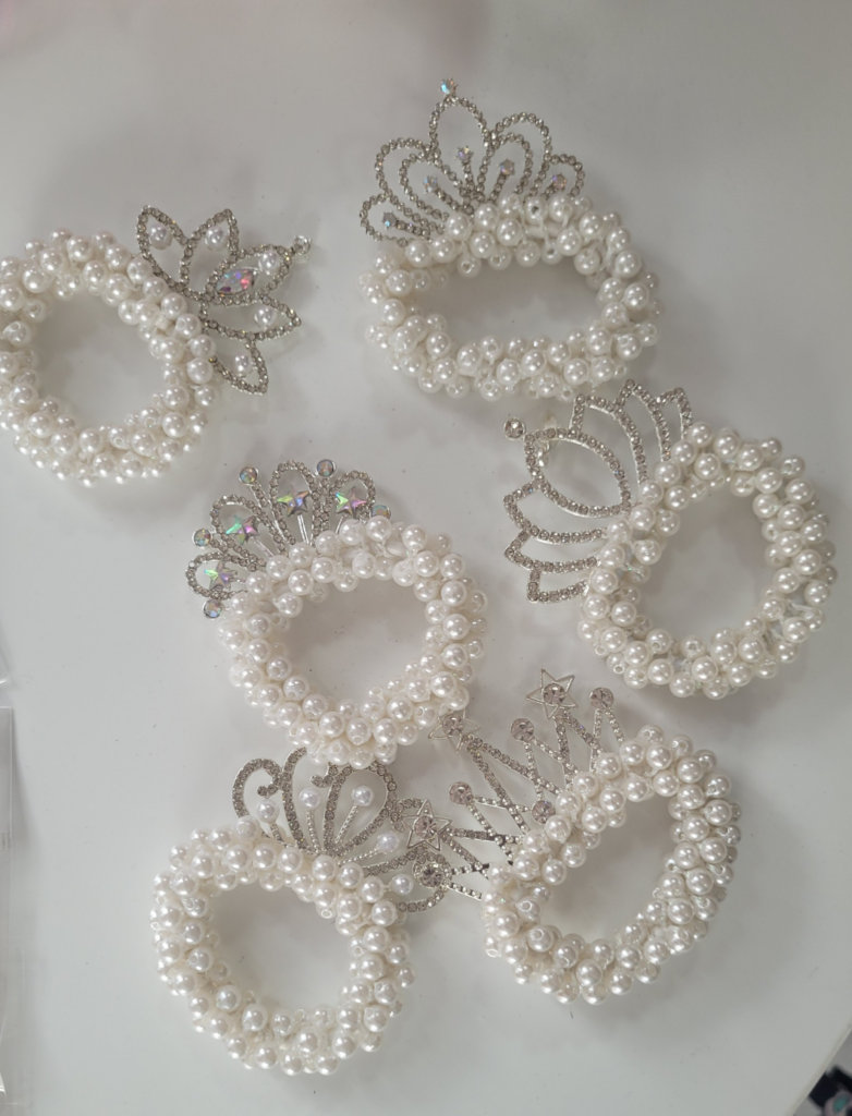 Pearl Tiara Elastics